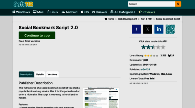 social-bookmark-script.soft112.com