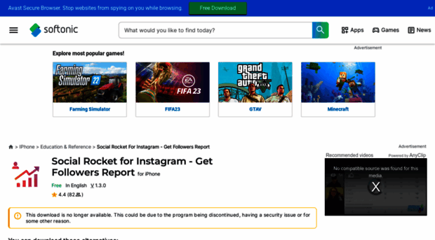 social-rocket-for-instagram-get-followers-report.en.softonic.com