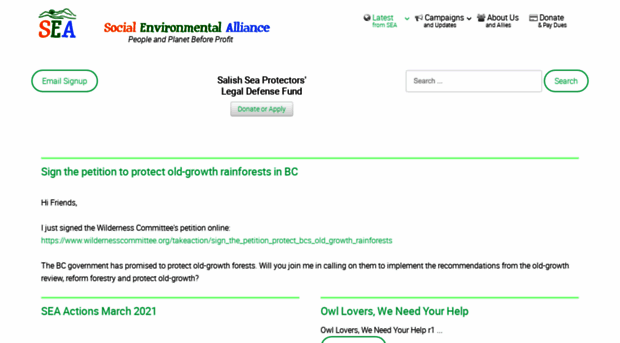 socialenvironmentalalliance.org