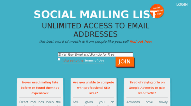 socialmailinglist.com