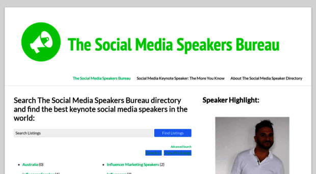 socialmediaspeakersbureau.com