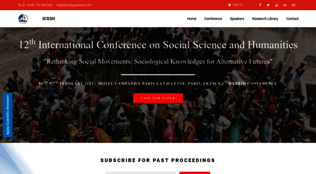 socialscienceandhumanitiesconference.globalacademicresearchinstitute.com