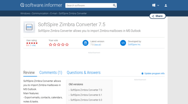 softspire-zimbra-converter.software.informer.com