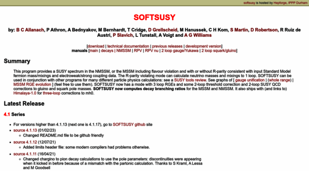 softsusy.hepforge.org