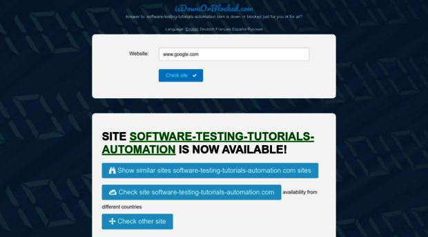 software-testing-tutorials-automation.com.isdownorblocked.com