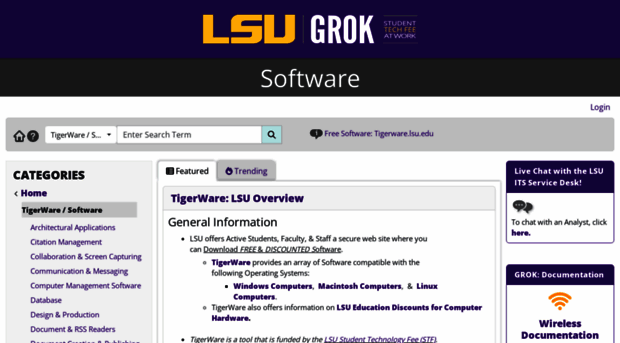 software.grok.lsu.edu