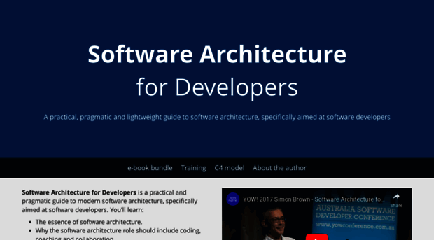 softwarearchitecturefordevelopers.com