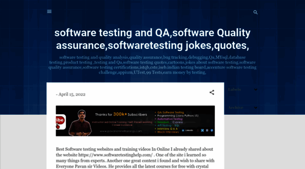 softwaretestingandqa.blogspot.in