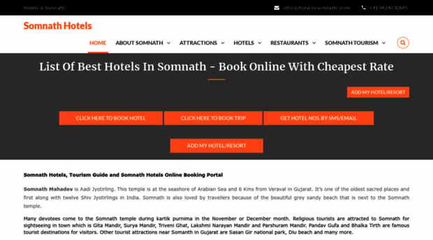 somnathhotels.com