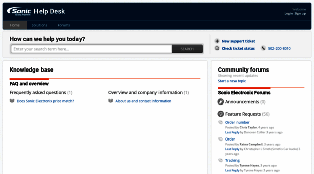 sonicelectronix.freshdesk.com