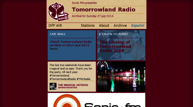 sonicfm.tomorrowlandradio.com