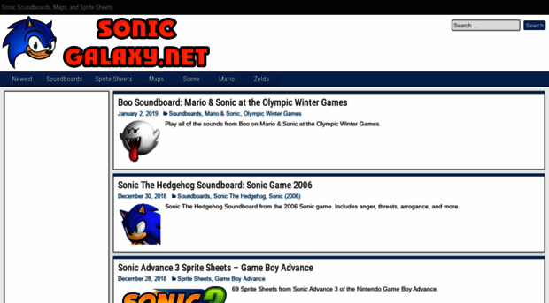 Sonic Galaxy.net - Sonic Soundboards, Maps, and Sprite Sheets