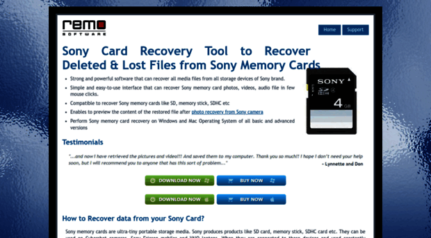 sonycardrecovery.com