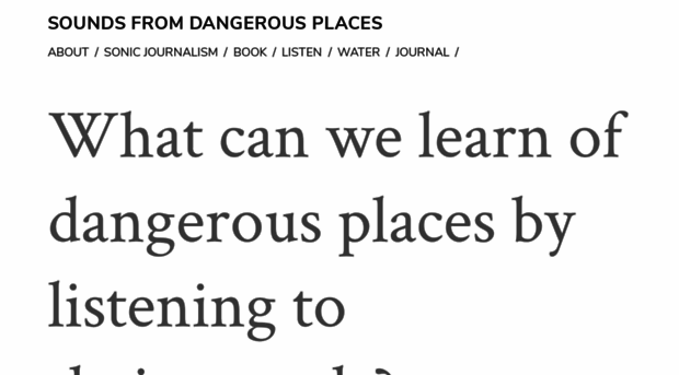 sounds-from-dangerous-places.org