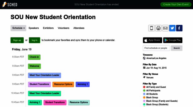 sounewstudentorientation2014.sched.org