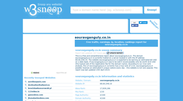 souravganguly.co.in.w3snoop.com