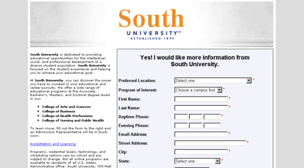 south-university.search4careercolleges.com