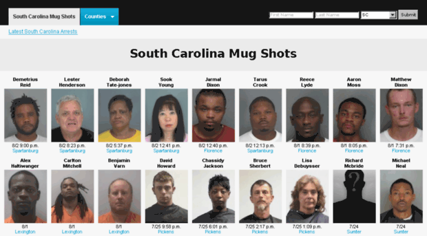 southcarolina.mugshotsdatabase.com