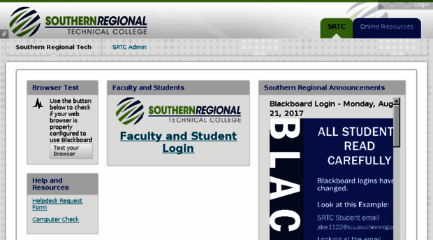 southernregional.blackboard.com