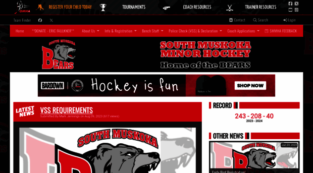 southmuskokaminorhockey.com