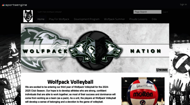 southshorewolfpackvolleyball.com