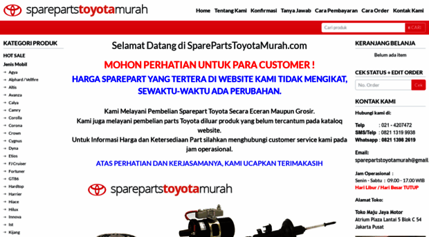 sparepartstoyotamurah.com