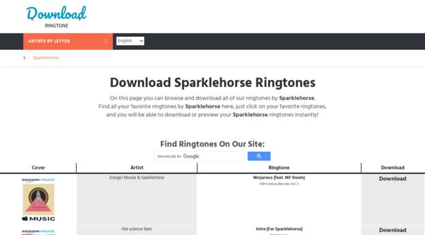 sparklehorse.download-ringtone.com