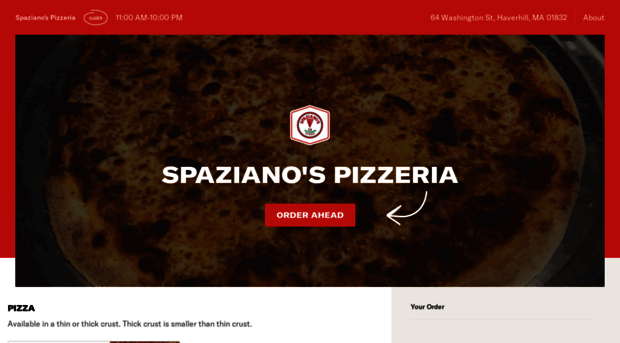 spazianospizzeriamenu.com