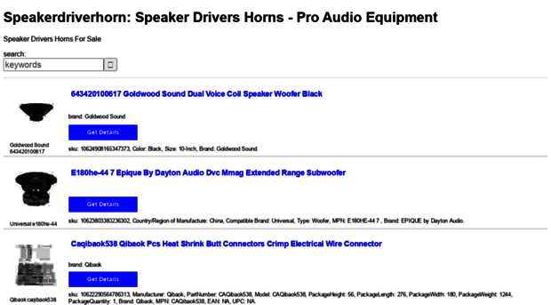 speakerdriverhorn.com