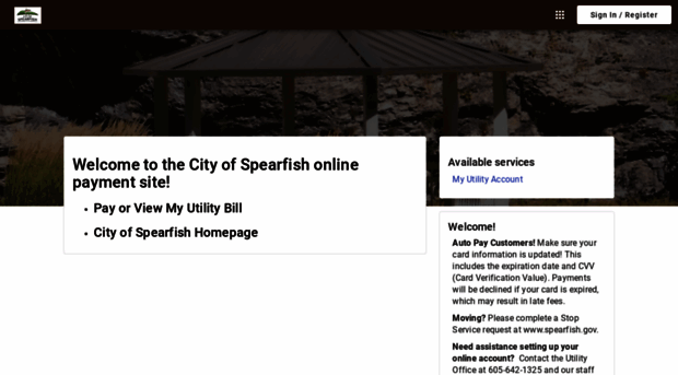 spearfishsd.municipalonlinepayments.com