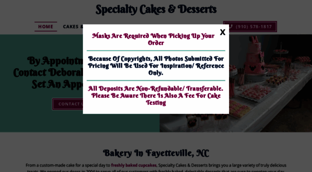 specialtycakesfayetteville.com