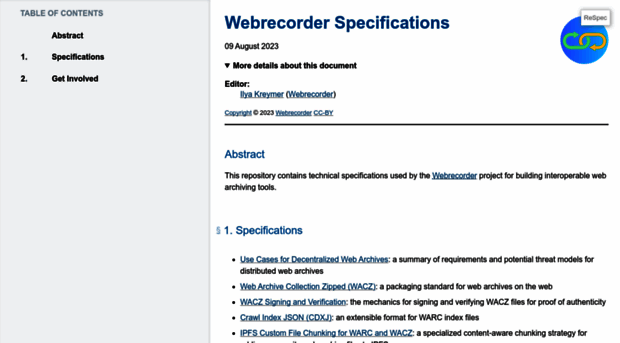 specs.webrecorder.net