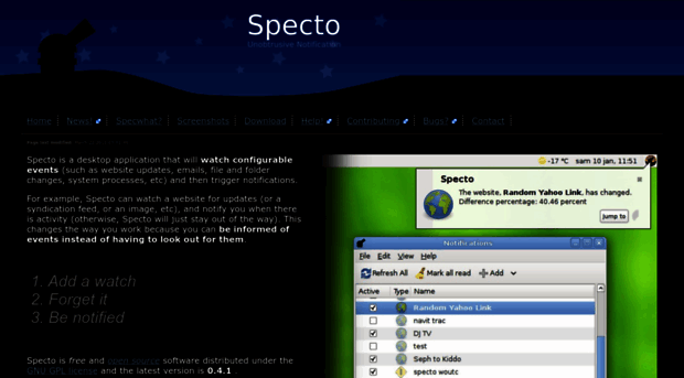 specto.sourceforge.net