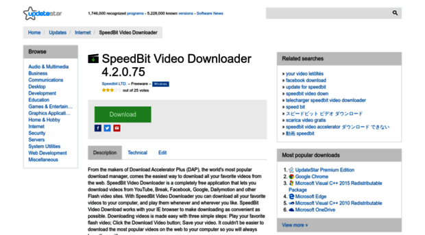 speedbit-video-downloader.updatestar.com