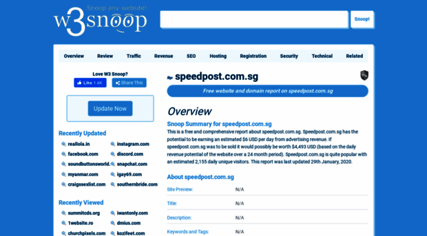 speedpost.com.sg.w3snoop.com