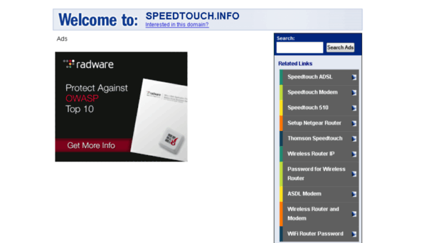 speedtouch.info