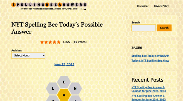 spellbeeanswers.com