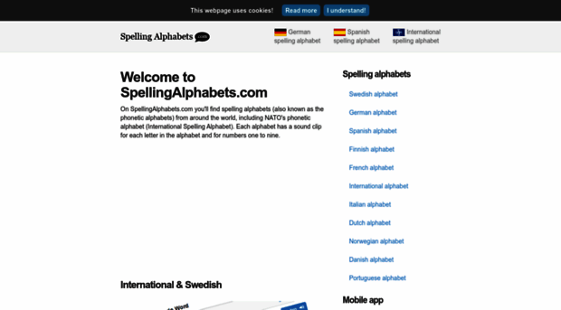 spellingalphabets.com