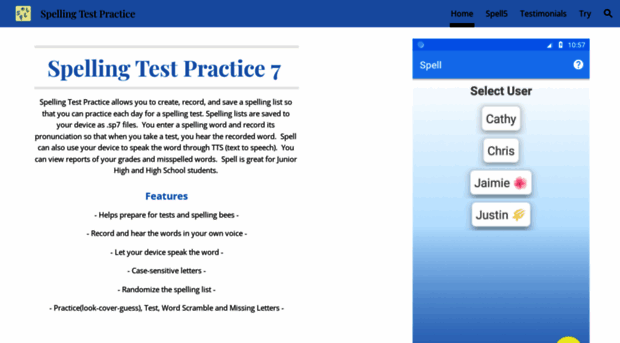 spellingtestpractice.com