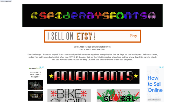 spideraysfonts.com