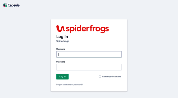 spiderfrogs.capsulecrm.com