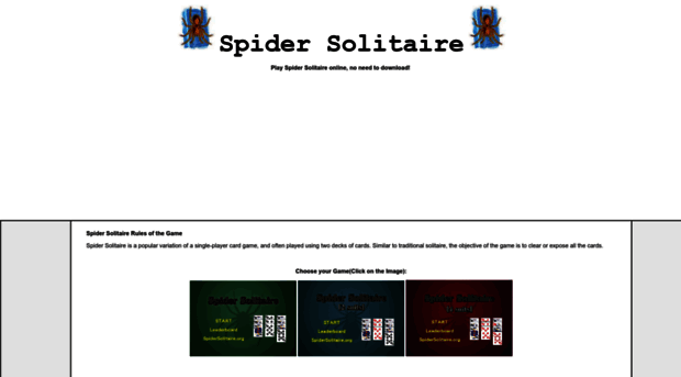 Free Spider Solitaire 2012