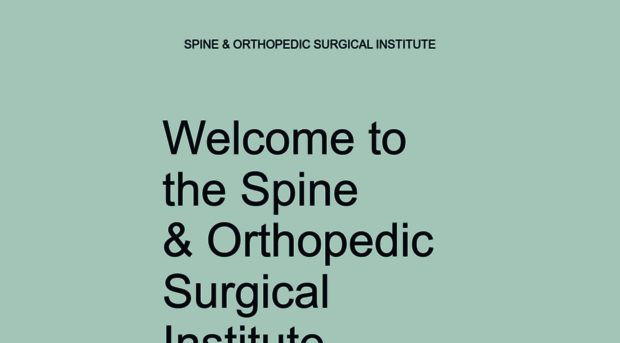 spineorthoinstitute.com