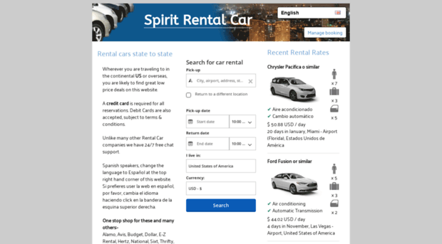 spiritrentalcars.com