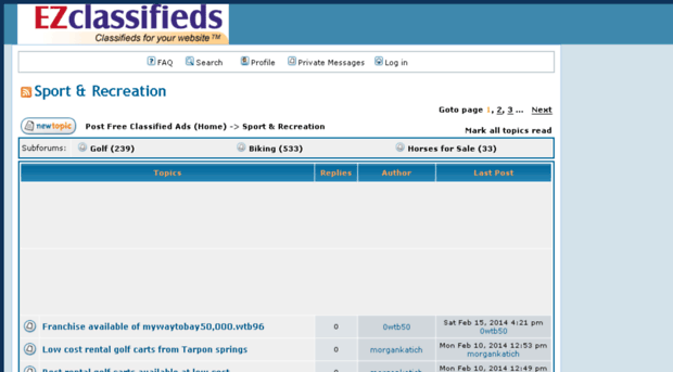 sport-recreation.ezclassifieds.com