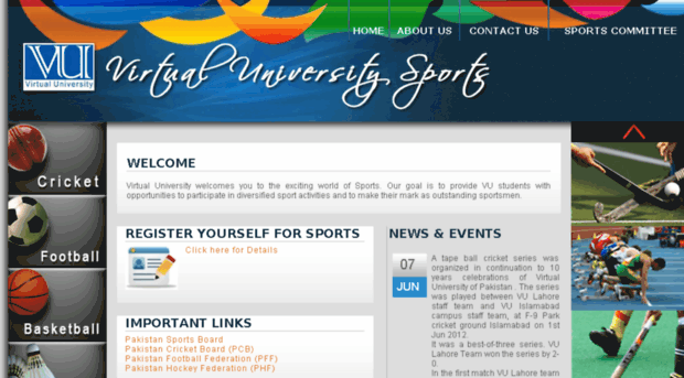 sports.vu.edu.pk