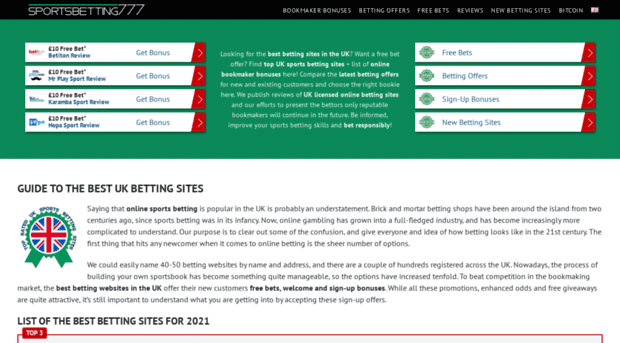 New betting websites