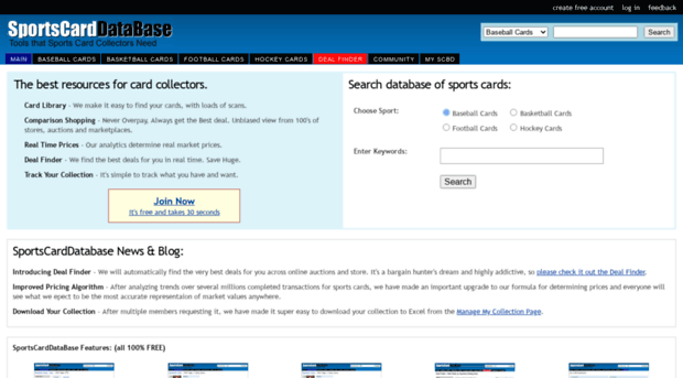 sportscarddatabase.com