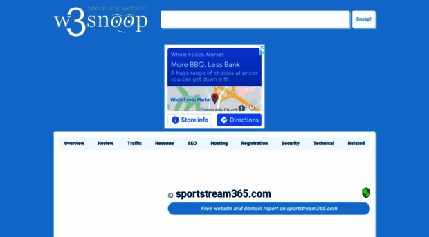 sportstream365.com.w3snoop.com