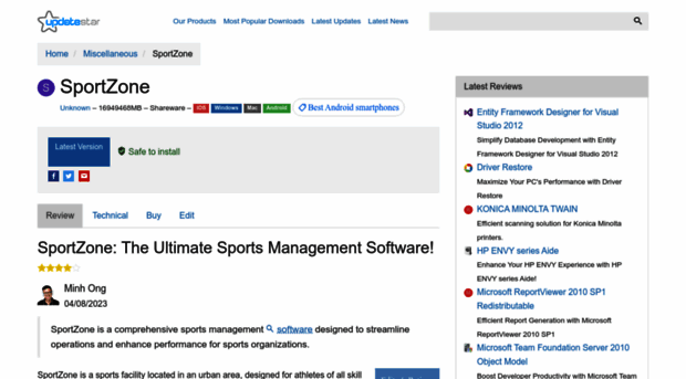 sportzone.updatestar.com